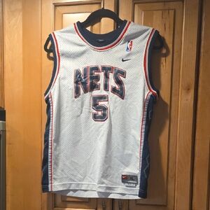 Nike Jason Kidd White and Blue Team Jersey Youth